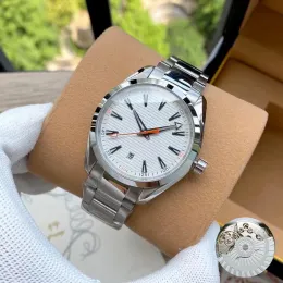 OMEG 최고 고급 브랜드 손목 시계 남성용 바다 마스트 2023 새로운 남성 시계 날짜 기계식 시계 무료 배송 스테인리스 스틸 고무 스트랩 선물