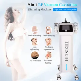 Profissional 9 em 1 treinamento muscular abdômen forte cavitação 40k reduzir celulite radiofrequência vácuo rf máquina de emagrecimento corporal