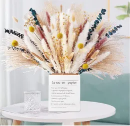 60-130 pezzi bouquet di erba di pampa essiccata naturale bouquet di decorazioni nordiche per la casa bouquet di fiori secchi decorazioni per matrimoni del Ringraziamento