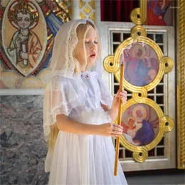 Bridal Veils Little Girls Kid Children Lace Catholic Veil Mantilla For Church Head Covering Latin Mass Negra Voile De Novia