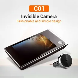 Campainhas Escam C01 3,5 polegadas LCD Digital 120 Graus Peephole Viewer foto monitoramento visual eletrônico câmera olho de gato câmera campainha HKD230918