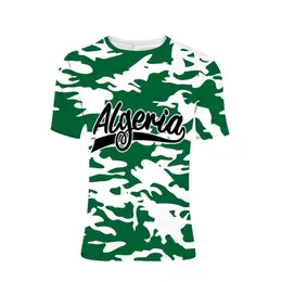 Algeriet t shirt Anpassad namnnummer Gym Algerie portar dza country t-shirt arab nation flagga manlig tryckt text dz po kläder241z