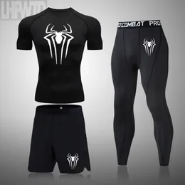 Magliette da uomo Maglietta da compressione da supereroe Maglietta da uomo Rashguard Fitness Manica corta da corsa Maglietta da palestra Maglietta sportiva Maglietta da uomo 230918