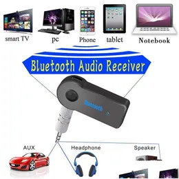 Bluetooth Car Kit 2st Aux Mini O Mottagare Sändare 3,5 mm Jack Hands Musikadapter Drop Delivery Automobiles Motorcyklar Auto Elect DHXVVV