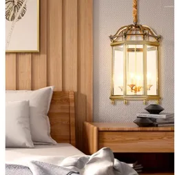 Pendelleuchten, amerikanisches Messing, B36 cm, H61 cm, LED-AC-Luxuslampe, hochwertige Bronze-Hängeleuchte, El-Hall-Wohnzimmer-Esszimmerleuchten