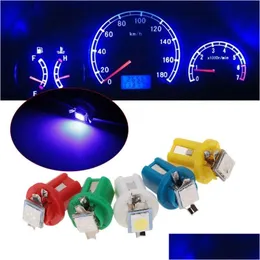 Dekorativa lampor 10st/set LED Light Car Gauge Speed ​​Dash BB Dashboard Instrument Wedge Interiör Lampor B8.5D 509T B8.5 5050 1 SMD T5 DHTFG