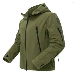 Hunting Jackets Winter Thermal Fleece Tactical Jacket Men Outdoors Sports Hooded Coat And Softshell Clothes Hiking