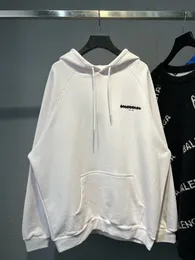 2023 ss bale Männer Gewaschen Hoodie Zurück Gestickt Vorne Hinten Dichtungen Paris Fleece Lose Hohe Qualität Paar Hoodie Casual Männer mit kapuze