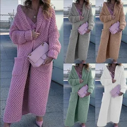 Women s Sweaters DIHOPE Women Long Cardigan Sweater Loose Knitting Casual Cardigans Knitted Jackets Korean Oversized Jumpers Tops 230918