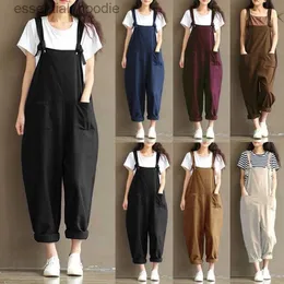 Women's Jumpsuits Rompers New Womens Jumpsuit Female Casual Pants Women Linen Long Pants L230918