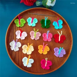 Fiori decorativi 2023 Arrivo 50 pezzi lotto fiore artificiale in cotone naturale all'uncinetto per la decorazione della festa della mamma pizzo come