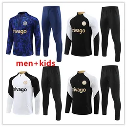 بدلة التدريب على كرة القدم Ziyech CFC 22 23 24 Half Zipper Football Tracksuit Kante Pulisic Mount Havertz sterling jorginho مجموعة البقاء على قيد الحياة