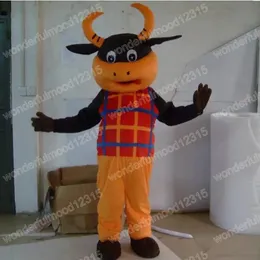 Prestazioni Costumi adorabili della mascotte della mucca Carnevale Regali di Hallowen Adulti unisex Fantasia Giochi di società Vestito per le vacanze Vestito per pubblicità all'aperto