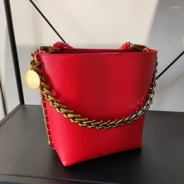 Abendtaschen Klassische Damen-Eimertasche Dicke Kette Design Handtasche Vielseitige Schulter Große Kapazität Diagonal Straddle