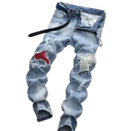 Jeans masculinos denim angustiado médio efeito barba casual calças de moda plus size homens retro hip hop festa rua grande y2303240d