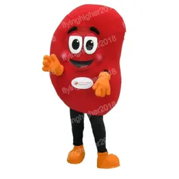 Halloween Red kidney Mascot Costume Simulation Adult Size Cartoon Anime theme character Carnival Unisex Dress Christmas Fancy Performance Party Dress