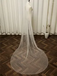 Brautschleier Mode lang mit Perlen Marke elegante Hochzeitsaccessoires Kathedrale Prinzessin Schleierkamm