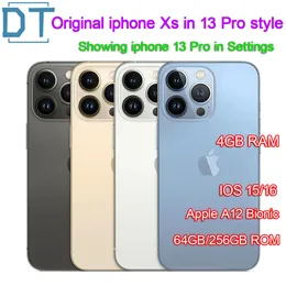 AppleオリジナルのiPhone XS 13 Proスタイルの電話ロック解除13Pro BoxCameraの外観4G RAM 64GB 256GB ROMスマートフォンのテスト