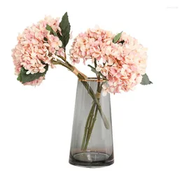 Dekorative Blumen 3 teile/los Künstliche Vintage Hortensien Seidenblume Herbstdekorationen Blumenstrauß Hochzeit Home Decor