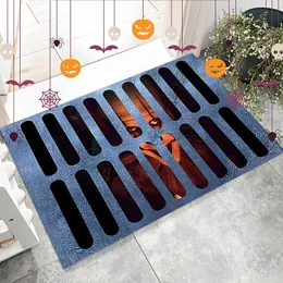 Halloween 3D Phantom Doormat Horror Movie Clown Carpet Decoration Indoor and Outdoor Non-Slip Carpet Bedroom Bathroom Floor Mat 918