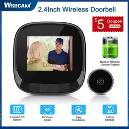 Doorbells Wsdcam 2.4 Inch Camera Doorbell Digital Peephole Smart Camera HD Home Electronic Peephole Viewer Outdoor Visual Doorbell HKD230918