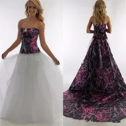 Sweetheart A-Line Camo Muddy Girl Wedding Dresses with Detachable Train 2020 Camouflage Custom Plus Size Bridal Gowns Real Tree Co278c