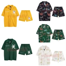 Designers Beach Tracksuits Summer Suits Mens Fashioo Shirts Shorts Set Luxury Set Outfits Sportswears Size S-XL242S