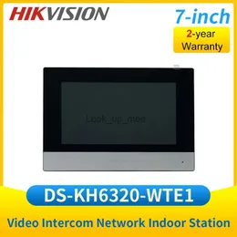 Doorbells Hikvision DS-KH6320-WTE1 Indoor Station Monitor 7" Touchscreen POE WIFI Video Intercom DS-KV6113-WPE1 Unlock Door by Hik Connect HKD230918