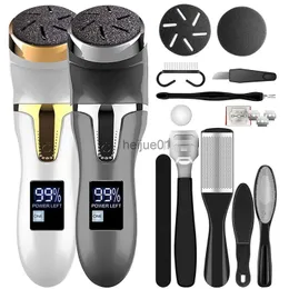 Electric Shawers LED Pedicure Pedicure Foot Strinder Oczyszczający przenośny plik Callus Remover Dead Skin Care Tools Trimmer Exfoliating Sander x0918