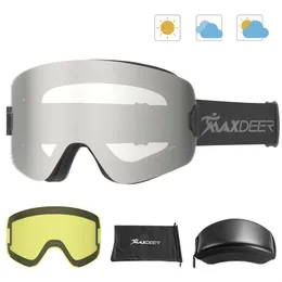 Ski Goggles Professional Ski Goggles Double Layers Lens Anti-fog UV400 Big Vision Ski Glasses Skiing Snowboard for Men Women Snow Goggles 230918