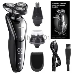 Electric Shavers Electric Shavers Shaver For Men 4D Beard Trimmer USB Rechargeable Professional Hair Cutter Razor 220921 x0918