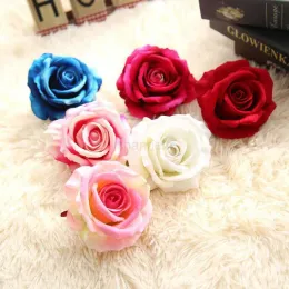Decorative Flowers Wreaths 100PCS High Quality Silk Roses Head Christmas Decorations for Home Garden Rose Arch Wedding Bridal ZZ