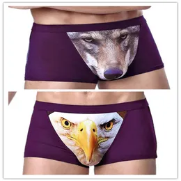 2019 high quality men boxer funny boxer shorts 3D eagle underwear Cotton Cartoon cuecas boxers Underpants cueca homens mens Pantie226N