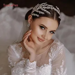 Biżuteria do włosów ślubnych Youlapan HP425 Bridal Headband koronę ślubną pannę Małuinę Tiara i nakrycie głowy akcesoria do włosów