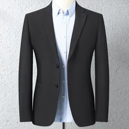 Ternos masculinos elegantes primavera e outono jaqueta casual terno jovem slim fit estilo coreano traje de negócios vestido de casamento preto