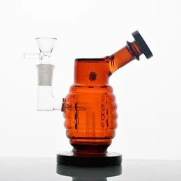 Fumaça de água pequena em forma de granada, bongo para fumar em bastão de vidro, cachimbo de água, acessórios para fumar, festa em casa, vidro com alto teor de borosilicato, estilo explosivo de venda quente