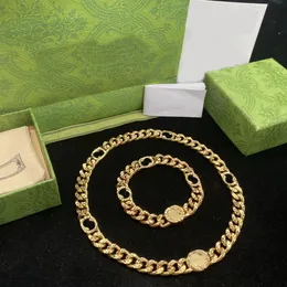 Klasyczna G Złote Designer Bransoletka naszyjnik walentynkowy biżuteria prezentowa