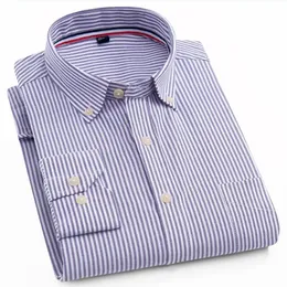 E-Baihui New Mens Long Sleeve Solid Oxford Dress Shirt Stripe高品質の男性カジュアルレギュラーフィットトップボタンダウンシャツl6762644