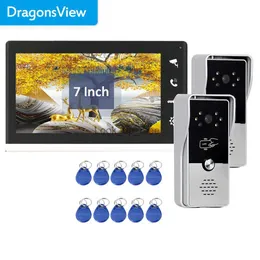 Doorbells Dragonsview نظام الاتصال الداخلي للباب الجديد Wired Wired مع Doorbell Camera HD Unlock Talk HKD230918