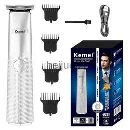 Elektriska rakare Kemei Beard Hair Trimmer For Men Electric Hair Clipper Rechargeble Edge Hair Cutting Machine kraftfull frisyrkroppstrimmer x0918