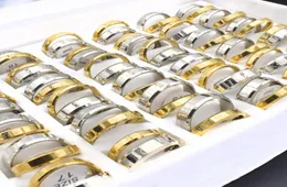 Moda 12 pairslot mix casal anéis para mulheres vintage ouro prata cor de aço inoxidável gótico casamento carta anéis conjunto jewe4797207