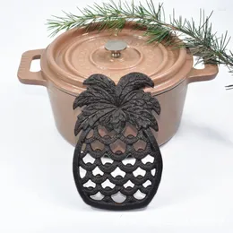 Maty stołowe vintage żeliwa ananasple Trivet - Creative Craft Pot Pad Stand For Kitchen Counter