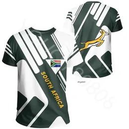 Sommer Herrenbekleidung African Zone T-Shirts Lässiger Druck South African Springbok KT Rolster Style T-Shirt Tops