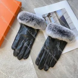 Rękawiczki designerskie dla kobiet zimowe cykl na zewnątrz ciepłe rękawiczki wysokiej jakości skórzane rękawiczki miękki wszechstronny prezent świąteczny