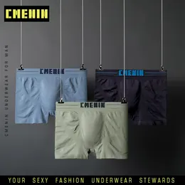 Underpants 3pc 편안한 편안한 섹시한 남자 속옷 복서 반바지 단단한 렌지 폴리 에스테르 남성 복서 호트 언더웨어 복서 CM001293C