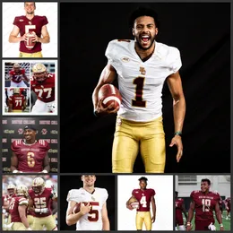 Maglia Thomas Castellanos Maglia personalizzata Boston College Eagles Maglia da calcio George Rooks Logan Taylor Jaedn Skeete Datrell Jones Maglie Boston College