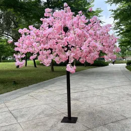 Dekorativa blommor Simulering av körsbärsträd falsk krukut persikblommor Grön blommig vardagsrum Prorning Landing Flower Penjing PLA