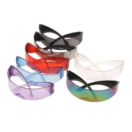 Party Favor Futuristic Solglasögon speglade smala lins Wrap Visor Robot Costume Flat Glasses Drop Delivery Home Garden Festive Supplie Dhuo7