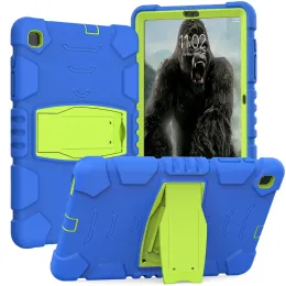For Samsung Galaxy Tab S6 Lite 10.4 SM P610 P615 Case Kids Safe Shockproof Hard PC Silicon Hybrid Stand Tablet Cover