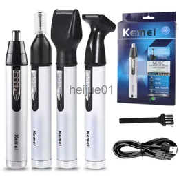 Elektriska rakare Origina 4in1 Uppladdningsbar näsa öronstrimmer för män som grooming kit Electric Eyebrow Beard Trimer Micro Nose and Ears Trimmer X0918